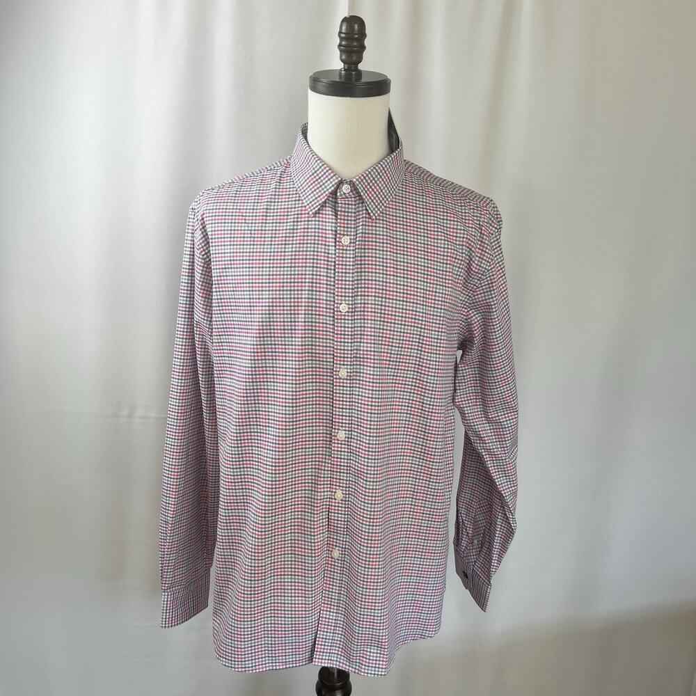 Jack Maverick XL Men’s Long Sleeve Woven Dress Shirt Pink/Gray Check Reg Fit NWT